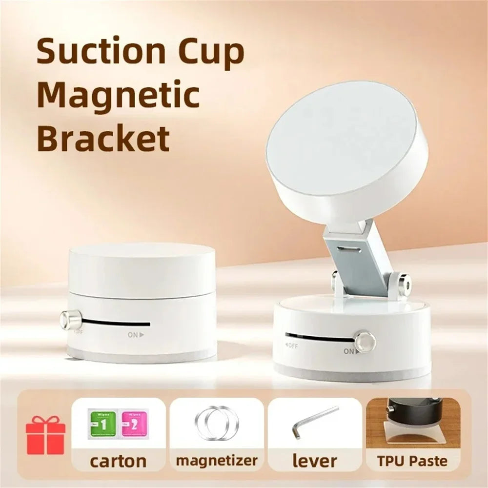Adjustable Vacuum Suction Cup Magnetic Phone Holder Lazy Multi-functional Foldable Storage Holder Vacuum Suction Phone Holder