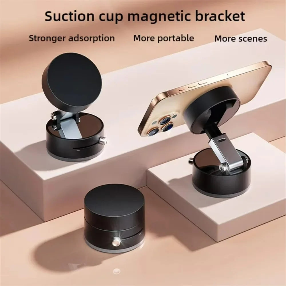 Adjustable Vacuum Suction Cup Magnetic Phone Holder Lazy Multi-functional Foldable Storage Holder Vacuum Suction Phone Holder