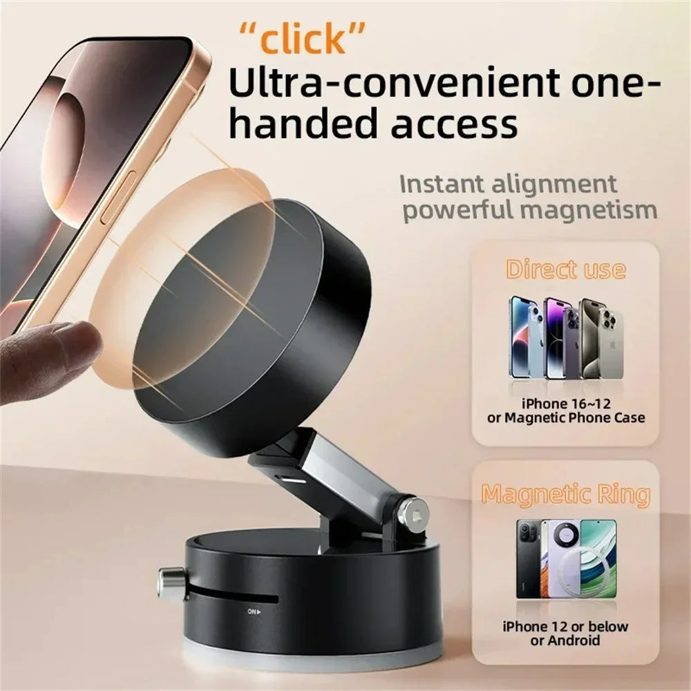 Adjustable Vacuum Suction Cup Magnetic Phone Holder Lazy Multi-functional Foldable Storage Holder Vacuum Suction Phone Holder