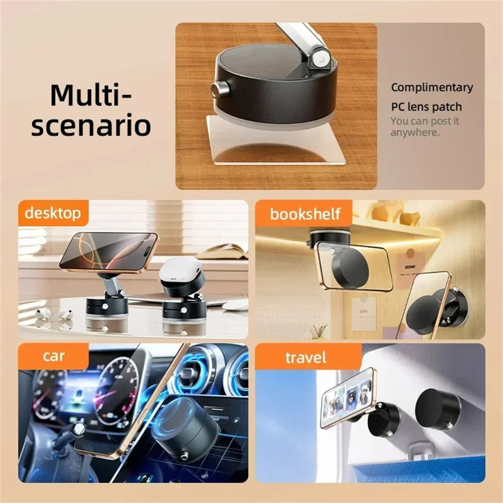 Adjustable Vacuum Suction Cup Magnetic Phone Holder Lazy Multi-functional Foldable Storage Holder Vacuum Suction Phone Holder
