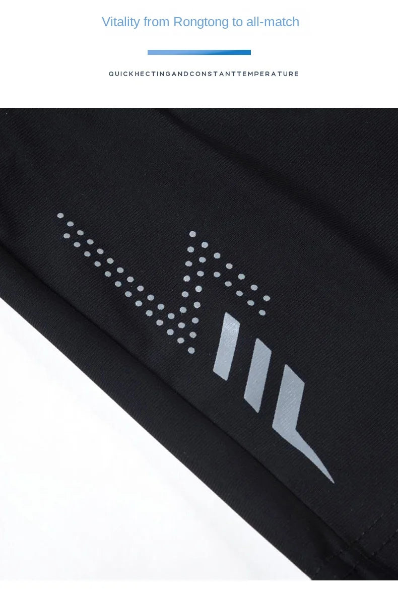 Summer cool ice silk men's large size shorts straight 7-point pants thin quick-dry sports baggy 7-point pants 5-point pants ba