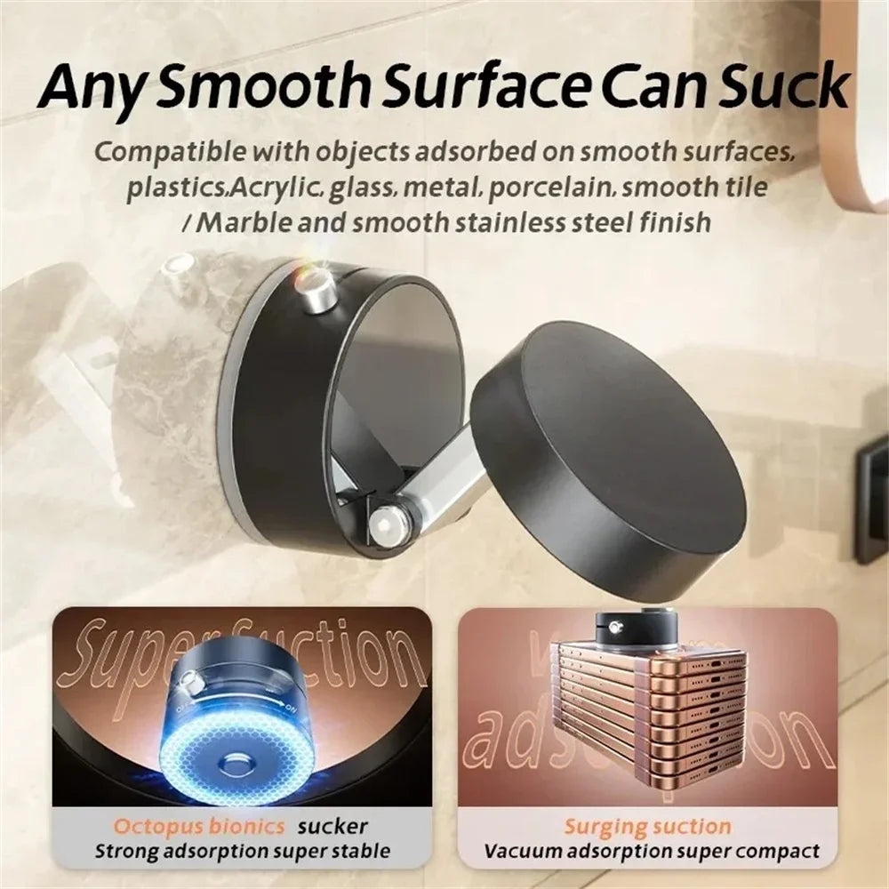 Adjustable Vacuum Suction Cup Magnetic Phone Holder Lazy Multi-functional Foldable Storage Holder Vacuum Suction Phone Holder