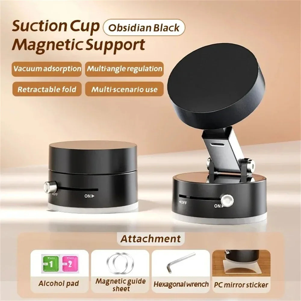 Adjustable Vacuum Suction Cup Magnetic Phone Holder Lazy Multi-functional Foldable Storage Holder Vacuum Suction Phone Holder