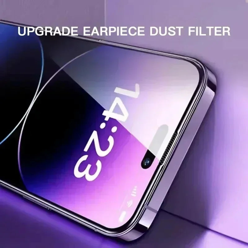 1-3Pc Oleophobic Coating Dust Free Easy Installation Screen Protector for IPhone 16e 15 14 13 12 11 Pro Max Plus Mini XS Glass