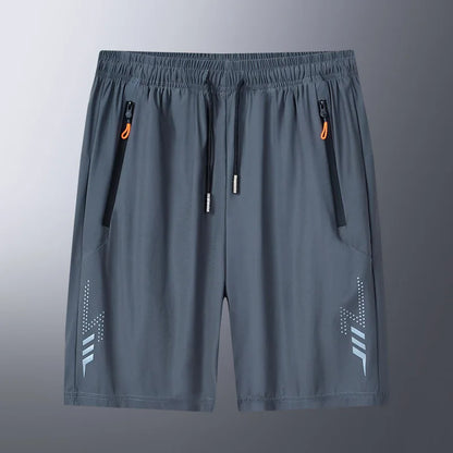 Summer cool ice silk men's large size shorts straight 7-point pants thin quick-dry sports baggy 7-point pants 5-point pants ba