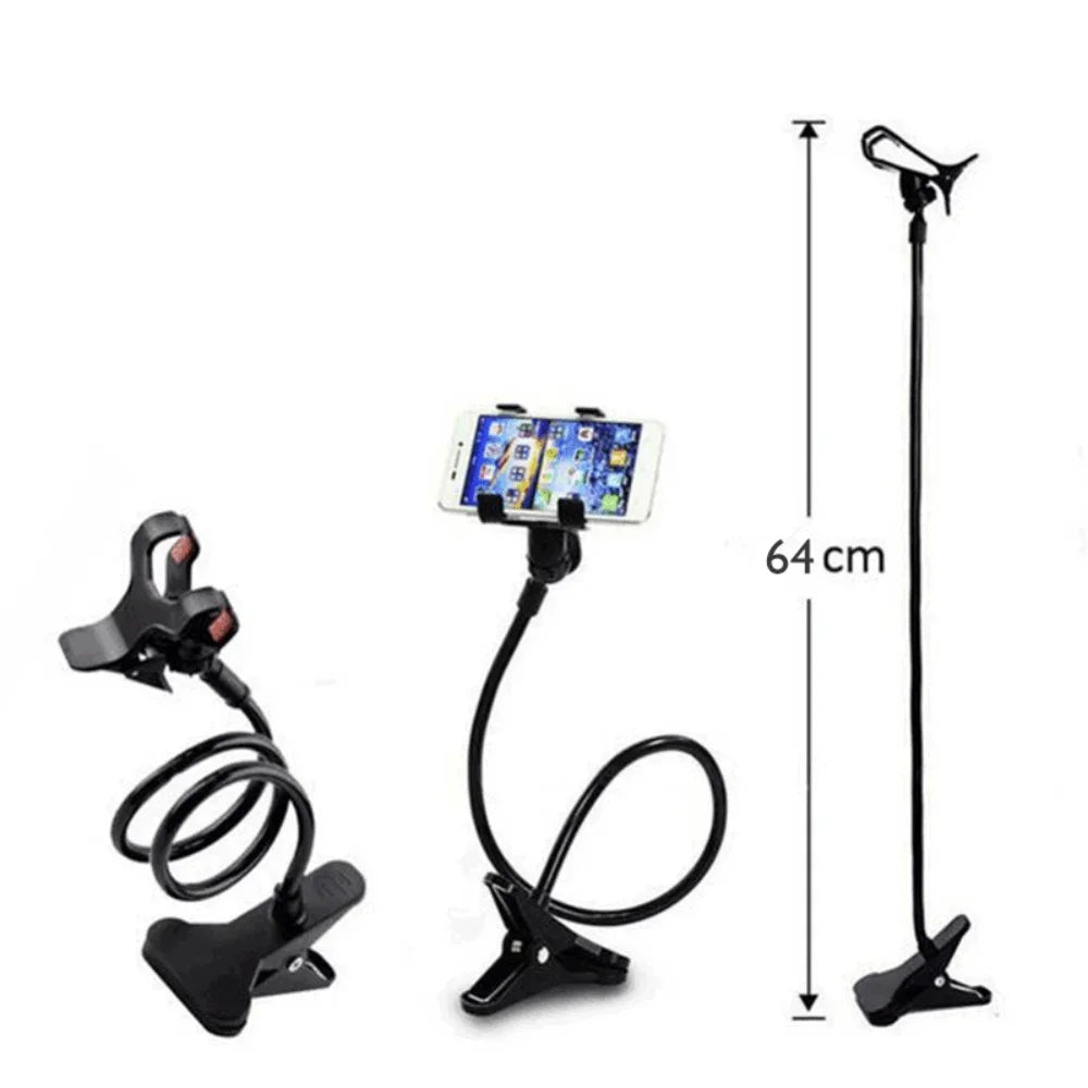 360 Rotate Clip Mobile Phone Holder Stand Portable Flexible Lazy Bed Desktop Bracket Smartphones Desk Mount Stand Base Support