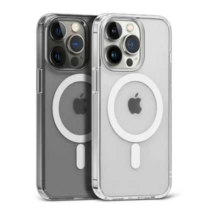 Original For Magsafe Magnetic Wireless Charging Case For iPhone 16 15 14 13 12 11 Pro Max Plus HD Clear Hard Cover