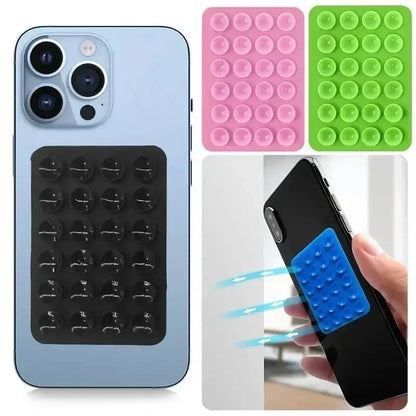 Phone Silicone Suction Cup Holder Multifunctional Suction Cup Wall Stand Square Anti-Slip Single-Sided Case Mount Back Sticker