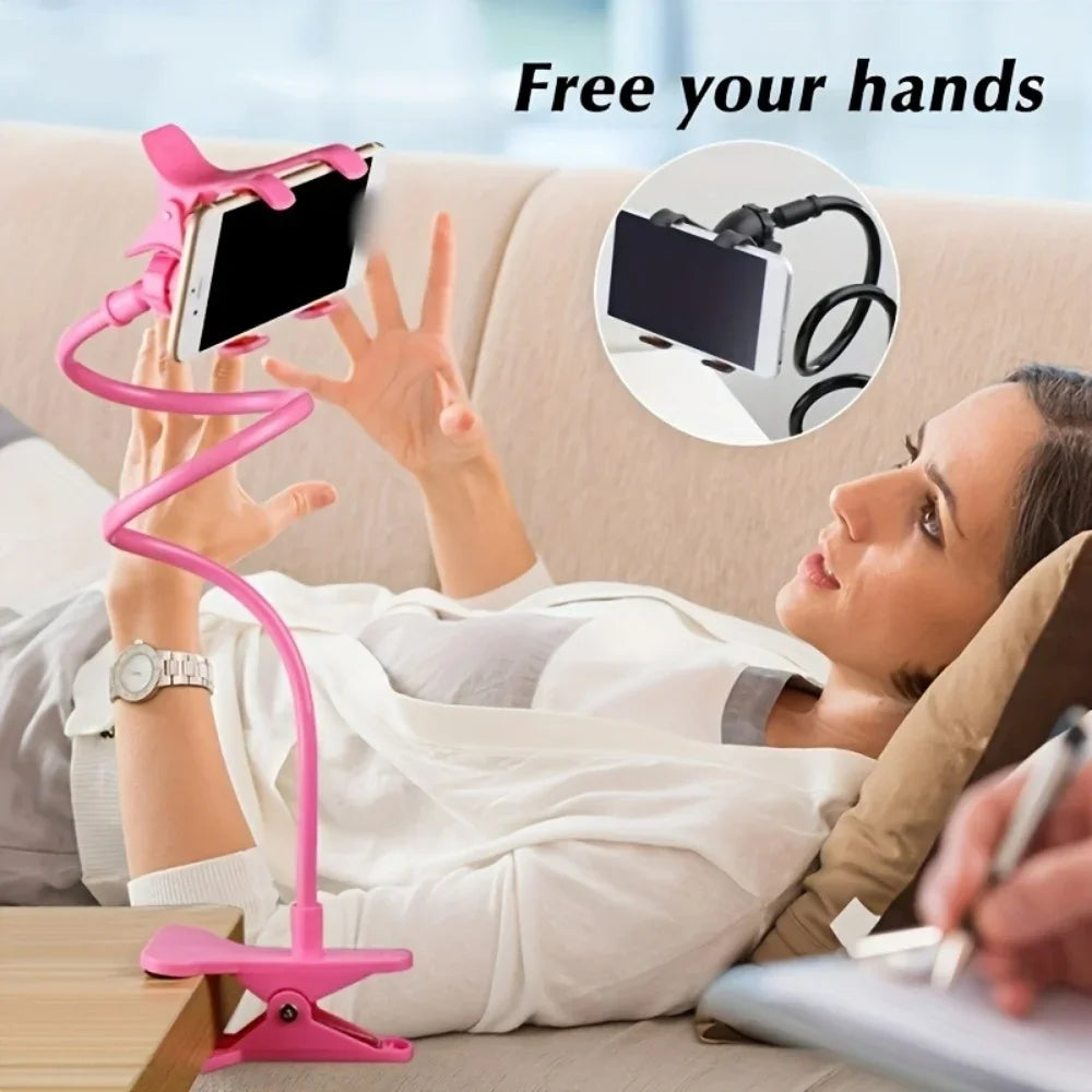 360 Rotate Clip Mobile Phone Holder Stand Portable Flexible Lazy Bed Desktop Bracket Smartphones Desk Mount Stand Base Support