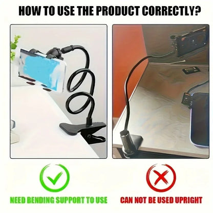 360 Rotate Clip Mobile Phone Holder Stand Portable Flexible Lazy Bed Desktop Bracket Smartphones Desk Mount Stand Base Support