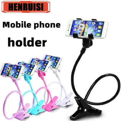 360 Rotate Clip Mobile Phone Holder Stand Portable Flexible Lazy Bed Desktop Bracket Smartphones Desk Mount Stand Base Support