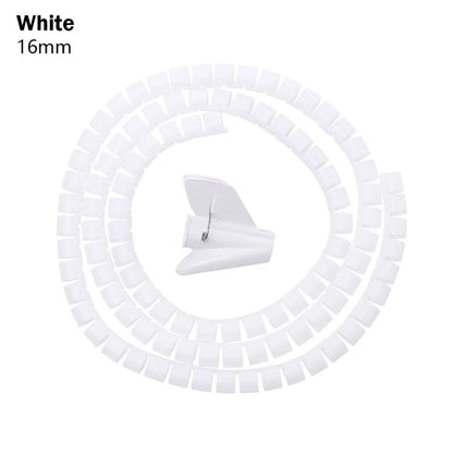 2M Spiral Cable Wire Protector Cable Organizer Computer Cord Protective Tube Clip Organizer Management Tools 10/16/22/28/32mm