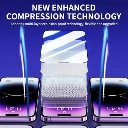 1-3Pc Oleophobic Coating Dust Free Easy Installation Screen Protector for IPhone 16e 15 14 13 12 11 Pro Max Plus Mini XS Glass