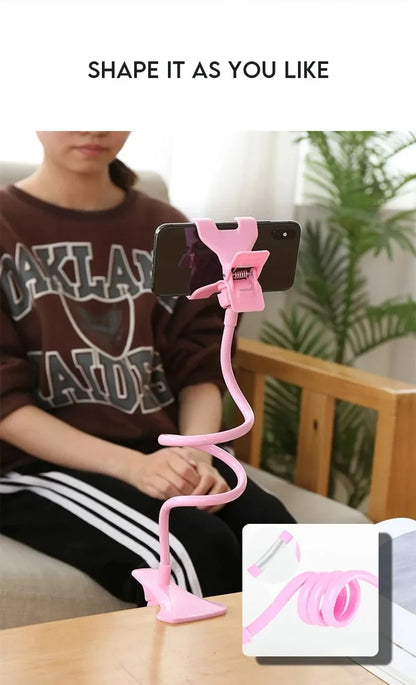 360 Rotate Clip Mobile Phone Holder Stand Portable Flexible Lazy Bed Desktop Bracket Smartphones Desk Mount Stand Base Support